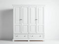 Armadio - Legno ingegnerizzato - Metallo - 160 x 58 x 205 cm - Bianco - Stile classico