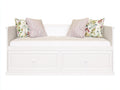 Divano letto - MDF-Legno di pioppo-Metallo - 208 x 100 x 92 cm - Bianco - Stile cottage con cassetti contenitore