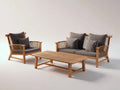 Divani da esterno - Legno-corda-tessuto - 176 x 82 x 82 cm - Grigio antracite-marrone naturale - Stile contemporaneo