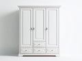 Armadio - Legno ingegnerizzato - Metallo - 152 x 57 x 198 cm - Bianco - Stile classico